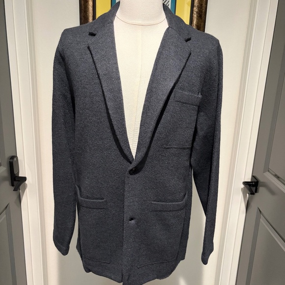 Banana Republic Other - Banana Republic Mens Charcoal Grey Sweater Sport Coat Size Large - NWT